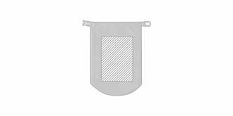 Sac étanche en RPET avec fermeture zippée Zacko - Marquage Recto