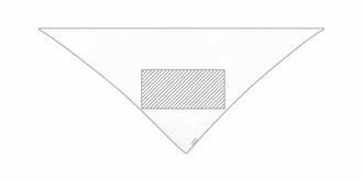 Foulard triangulaire en polyester doux Misaka - Marquage Recto