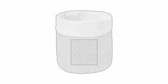 Corbeille à pain robuste en coton et jute Calcine - Marquage Recto