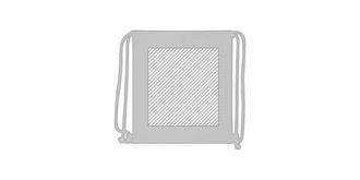 Sac à dos à cordes en velours côtelé élégant Azur - Marquage Recto