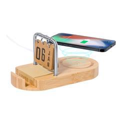 OBG PUB - Chargeur 15W multifonction en bambou Stanford