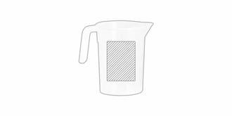 Carafe mesureur transparent avec poignée Doomix - Marquage Recto