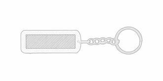 Porte-clés écologique en bambou avec cadre Stolen - Marquage Recto