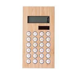 OBG PUB - Calculatrice à 8 chiffres en bambou naturel Fitax
