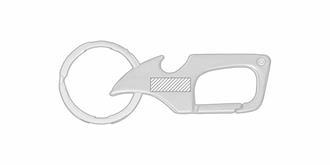 Porte-clés décapsuleur métallique pratique Jason - Marquage Recto