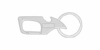 Porte-clés décapsuleur métallique pratique Jason - Marquage Verso