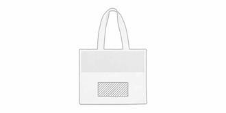 Sac isotherme durable en coton et jute laminé Rime - Marquage Recto