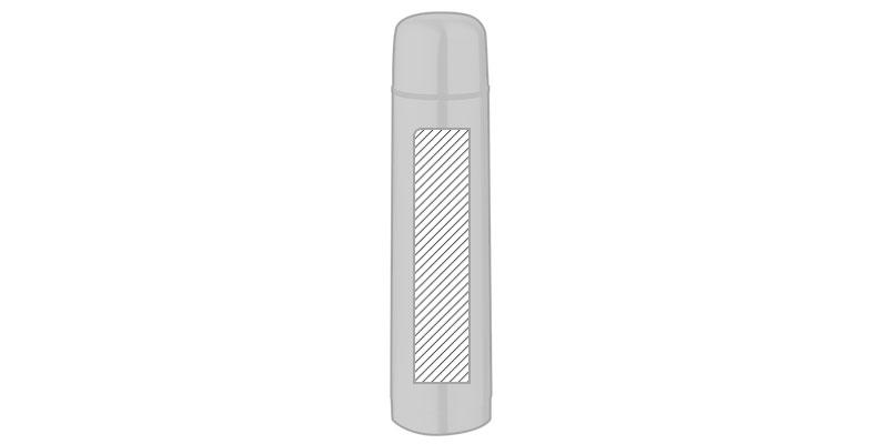 OBG.PUB - Bouteille thermique de 1000 ml en acier Liters - Marquage Recto Bouteille thermique de 1000 ml en acier Liters - Marquage Recto