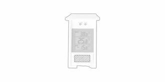 Thermomètre extérieure à accrocher Gaotix - Marquage Recto