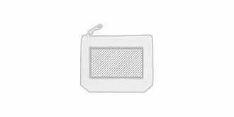 Trousse de toilette polyvalente en jute/coton Pasa - Marquage Recto