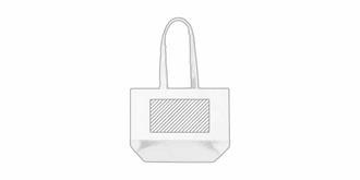 Sac avec soufflets en coton recyclé Lainou - Marquage Verso