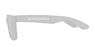 Lunettes de soleil avec manche en liège Scrute - Impression Droite