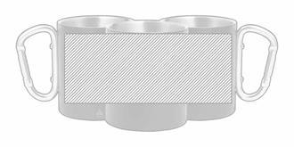 Tasse à double paroi en acier inoxydable Fiaina - Marquage autour