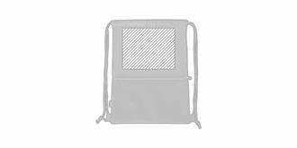 Sac à dos avec cordon en RPET souple Joystam - Marquage Recto