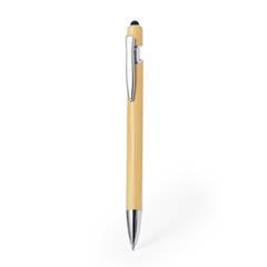OBG PUB - Stylo pointeur à bouton-poussoir en bambou Moni
