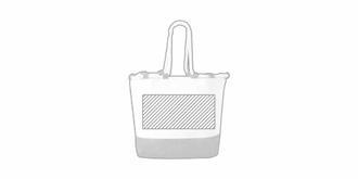 Tote bag en coton avec finition cousue Karamen - Marquage Recto