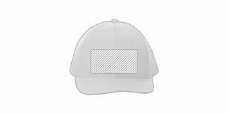 Casquette 6 panneaux en polyester RPET Mandiy - A l'avant
