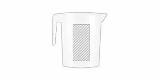 Carafe Mesureur 2,2L en PP résistant Jomalik - Marquage Recto
