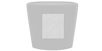 Tasse en céramique de capacité 350 ml Karoo - Marquage Recto