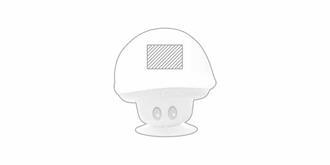 Haut-parleur au design champignon Laodria - Marquage Recto