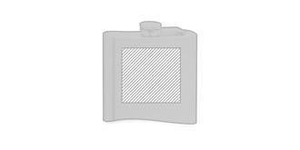 Set de bouteilles et verres en acier Novio - Marquage Verso