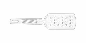 Râpe en acier inox au design ergonomique Gilman - Marquage Recto