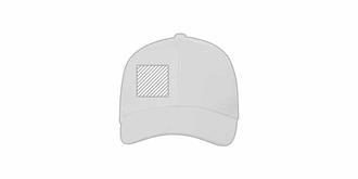 Casquette 6 panneaux en 100% coton recyclé Eden - Impression Droite