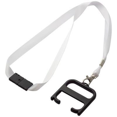 Poignée hygiène solide en métal avec lanyard AZR Blanc / Noir