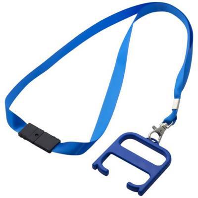 Poignée hygiène solide en métal avec lanyard AZR Bleu