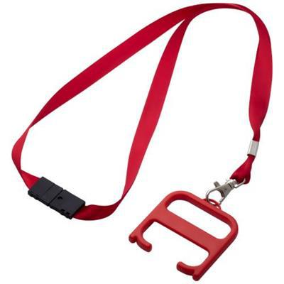 Poignée hygiène solide en métal avec lanyard AZR Rouge