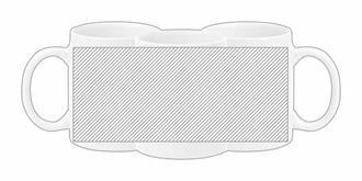 Tasse en céramique de couleur naturelle Vonto - Marquage autour