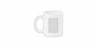 Tasse en céramique de couleur naturelle Vonto - Impression Droite