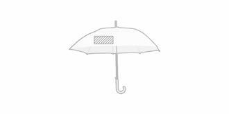 Parapluie 8 panneaux à ouverture automatique Lates - Impression 1er pan du parapluie