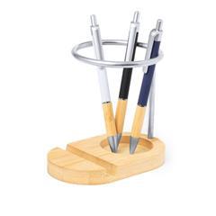 OBG PUB - Porte-stylo avec support en bambou et acier Garo