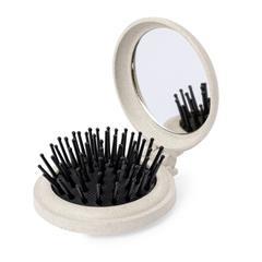 OBG PUB - Brosse pliable avec miroir en paille de blé Vanora
