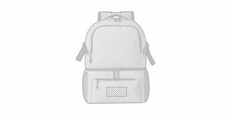 Sac à dos glacière en polyester résistant Massa - Impression Bas