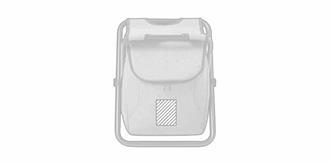 Chaise glacière en aluminium et RPET Dakmil - Marquage Recto