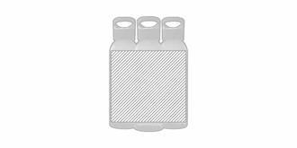 Bouteille d'eau de 650 ml en RPET Golome - Marquage autour