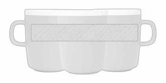 Tasse en céramique durable 310 ml Lafion - Marquage autour