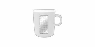 Tasse en céramique durable 310 ml Lafion - Marquage Recto