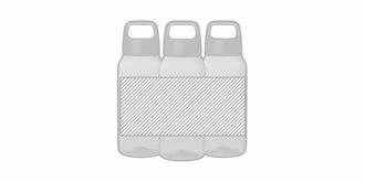 Bouteille d'eau 500 ml en plastique recyclé Bouty - Marquage autour