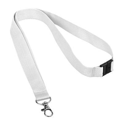 OBG.PUB - Tour de cou en polyester lanyard Velmount Blanc Tour de cou en polyester lanyard Velmount Blanc