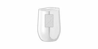 Gobelet isotherme en acier inox 350ml Matao - Marquage Recto