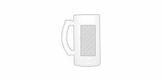 Carafe en verre de finition mat 500ml Tomey - Impression Droite