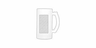 Carafe en verre de finition mat 500ml Tomey - Impression Gauche