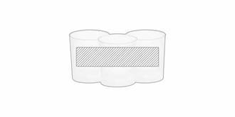 Verre flexible et résistant en PP 35ml Krasty - Marquage autour