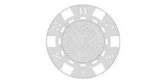 Jeton poker avec radiation Monza - Marquage Verso