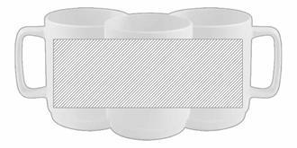 Tasse en céramique cylindrique 330 ml Mighty - A l'avant