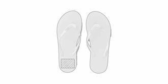 Pantoufles léger en PE et sangle en PVC Tonguy - Impression Gauche