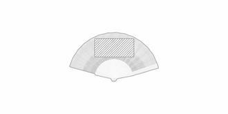 Eventail arc-en-ciel avec tissu multicolore Lotria - Marquage Recto